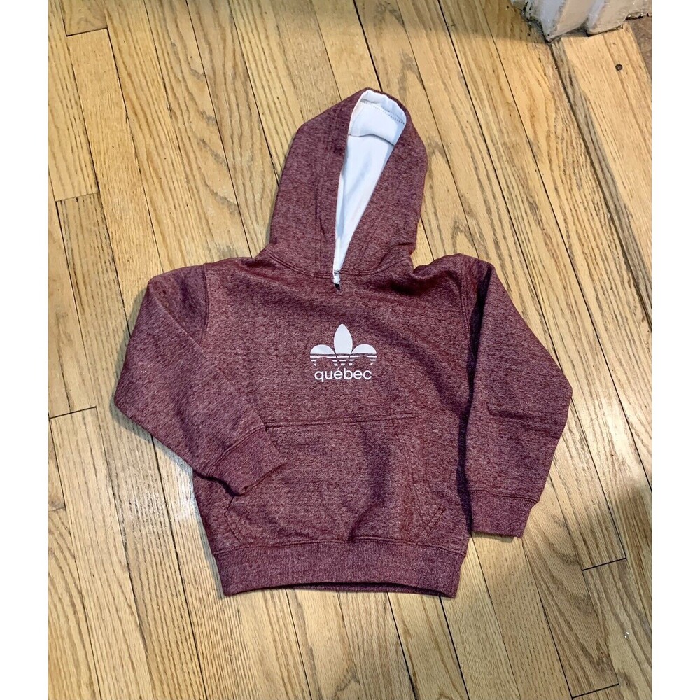 Quebec Maroon Hoodie Sweatshirt Size 6